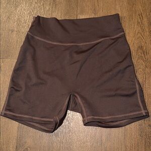 OQQ Chocolate Brown Biker Shorts NWOT
